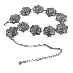 Boho Ethnic Alloy Flower Engraved Waist Chains&nbsp;WG04E47-02