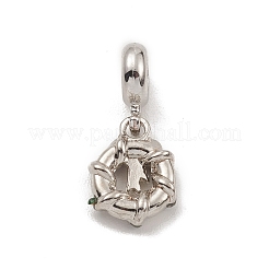 Alloy Rhinestone European Dangle Charms&nbsp;PALLOY-I218-22AS