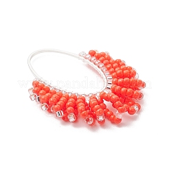 4Pcs Glass Seed Beaded Pendants&nbsp;PALLOY-MZ01260