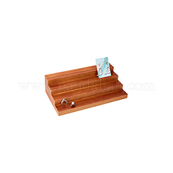 4-Tier Wood Jewelry Earring Display Card Display Risers&nbsp;ODIS-WH0025-179B-02