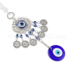 Evil Eye Alloy Lampwork Pendant Decorations&nbsp;LS-HJEW-M005-02C-AS