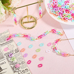 560Pcs 7 Colors Opaque Acrylic Linking Rings&nbsp;MACR-CA0001-41