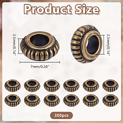300Pcs Tibetan Style Alloy Beads&nbsp;FIND-HY0005-35