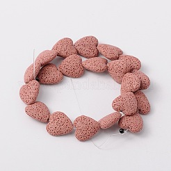 Dyed Natural Lava Rock Bead Strands&nbsp;G917-3