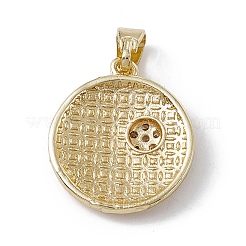 Rack Plating Brass Cubic Zirconia Pendants&nbsp;KK-M236-06G