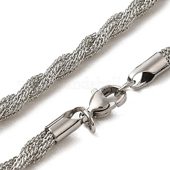 202 Stainless Steel Rope Chain Necklaces&nbsp;STAS-A100-13P