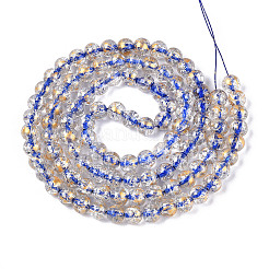 Crackle Transparent Glass Beads Strands&nbsp;X1-GLAA-N030-8mm-01D