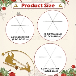 15Pcs 3 Styles Christmas Snowflake Iron Wire Forms&nbsp;IFIN-YW0003-99