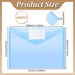 100Pcs Rectangle PP Plastic File Bag&nbsp;OFST-WA0001-03