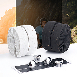 2 Sets 2 Colors PU Leather Bicycle Handlebar Tape&nbsp;AJEW-GO0001-23