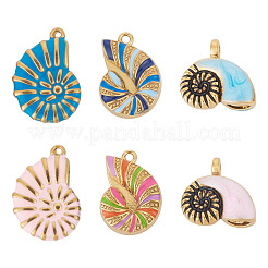 6Pcs 6 Styles 304 Stainless Steel Enamel Pendants&nbsp;STAS-TA0006-54