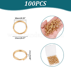 100Pcs 304 Stainless Steel Split Rings&nbsp;STAS-UN0060-31