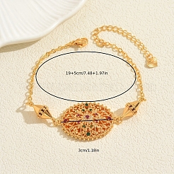 Bohemian Style Brass Micro Pave Cubic Zirconia Link Bracelets&nbsp;FB1752