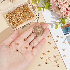 100Pcs 304 Stainless Steel Ball Post Stud Earring Findings&nbsp;STAS-BBC0004-73