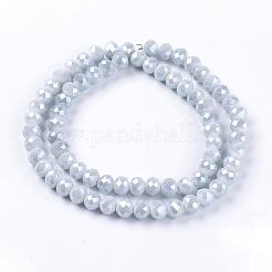 Electroplate Glass Beads Strands&nbsp;EGLA-D020-10x8mm-47