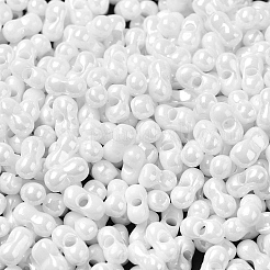 Opaque Colours Luster Glass Seed Beads&nbsp;SEED-B001-01A-12