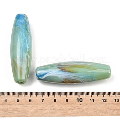 Two Tone Opaque Acrylic Imitation Gemstone Beads&nbsp;OACR-T033-09B