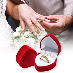 1Pc Valentine's Day Cherry Shaped Velvet Ring Gift Boxes&nbsp;VBOX-YW0001-01