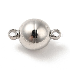 Tarnish Resistant 304 Stainless Steel Magnetic Clasps with Loops&nbsp;STAS-E049-13A