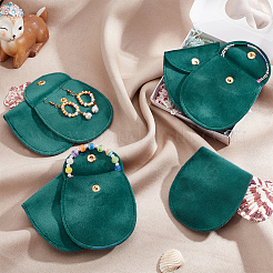 Velvet Jewelry Flap Pouches&nbsp;LS-TP-WH0007-13G-01