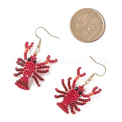 304 Stainless Steel Shrimp Dangle Earrings&nbsp;EJEW-MZ00590