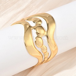 304 Stainless Steel Cuff Bangles for Women&nbsp;SA-CBAEBCF-01G-B