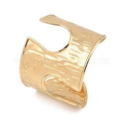 Hammered 304 Stainless Steel Cuff Bangles&nbsp;BJEW-Z164-01G