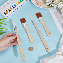 4Pcs 2 Styles Nylon Bristle Paint Brush&nbsp;AJEW-GF0012-96