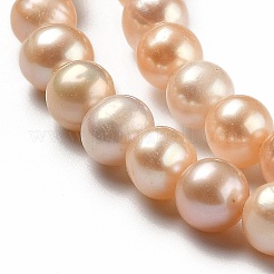 Natural Cultured Freshwater Pearl Beads Strands&nbsp;PEAR-L033-08B-01