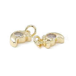 Brass Glass Charms&nbsp;KK-E068-VB232