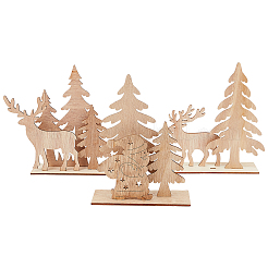 Undyed Platane Wood Home Display Decorations&nbsp;DJEW-CA0001-01
