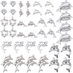 40Pcs 10 Styles Tibetan Style Alloy Pendants&nbsp;FIND-BM0001-08