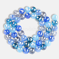 4 Strands Electroplate Glass Bead Strands&nbsp;GLAA-PA0001-09C