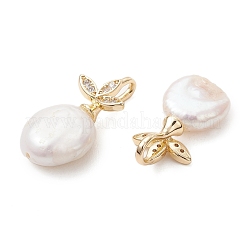 Natural Baroque Keshi Pearl Pendants&nbsp;PALLOY-JF05191