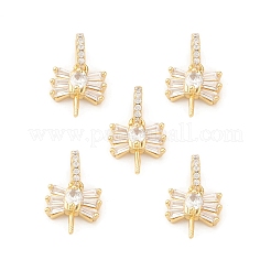 Eco-Friendly Brass Micro Pave Cubic Zirconia Pendants&nbsp;KK-I698-30G
