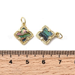 Brass Micro Pave Cubic Zirconia Pendants&nbsp;KK-K384-05G