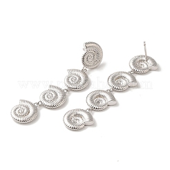 Rack Plating Brass Dangle Stud Earrings&nbsp;EJEW-B062-29P