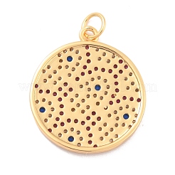 Eco-Friendly Brass Micro Pave Cubic Zirconia Pendants&nbsp;KK-K268-34G