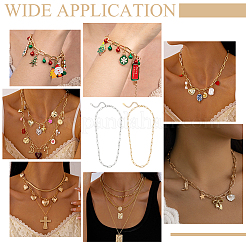 12Pcs 2 Colors 304 Stainless Steel Paperclip Chains Necklaces&nbsp;NJEW-WR00010