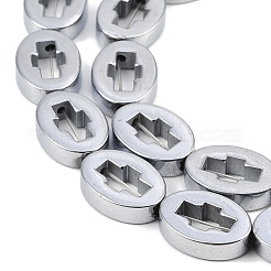 Electroplated Synthetic Non-magnetic Hematite Beads Strands&nbsp;G-K375-C01-02