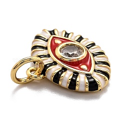 Brass Cubic Zirconia Pendants&nbsp;X-ZIRC-O044-03D-G