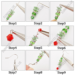 Christmas Theme DIY Glass Dangle Earring Making Kits&nbsp;DIY-SC0027-65