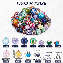 140Pcs 10 Styles Acrylic Beads&nbsp;MACR-BM0001-04