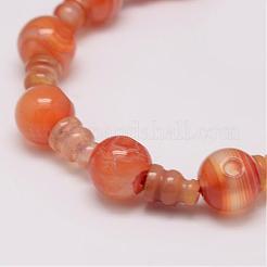 Natural Carnelian 3-Hole Guru Bead Strands&nbsp;G-K149-32C