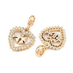 Alloy Crystal Rhinestone European Dangle Charms&nbsp;AL-CBAC2D3-13G