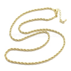 3mm Brass Rope Chain Necklaces for Men Women&nbsp;NJEW-G160-10G