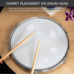 36Pcs Oval Silicone Drum Kit Muffler Stickers&nbsp;AJEW-CP0009-73