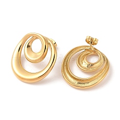 Ion Plating(IP) 304 Stainless Steel Stud Earrings for Women&nbsp;EJEW-S227-28G