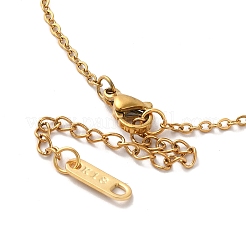 304 Stainless Steel Pandant Necklace for Men Women&nbsp;NJEW-O126-02G-02