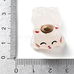 Luminous Resin Lucky Cat Display Decorations&nbsp;DJEW-P020-01A